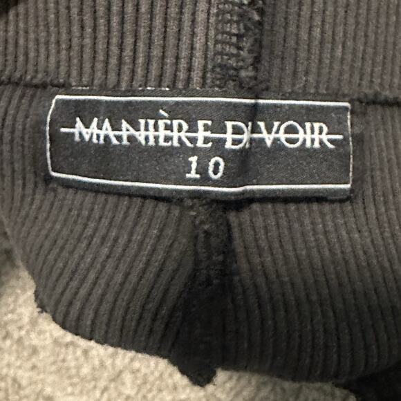 Maniere De Voir Women 10 UK 6 US Cycling Shorts Ribbed Washed Grey New - Picture 4 of 6